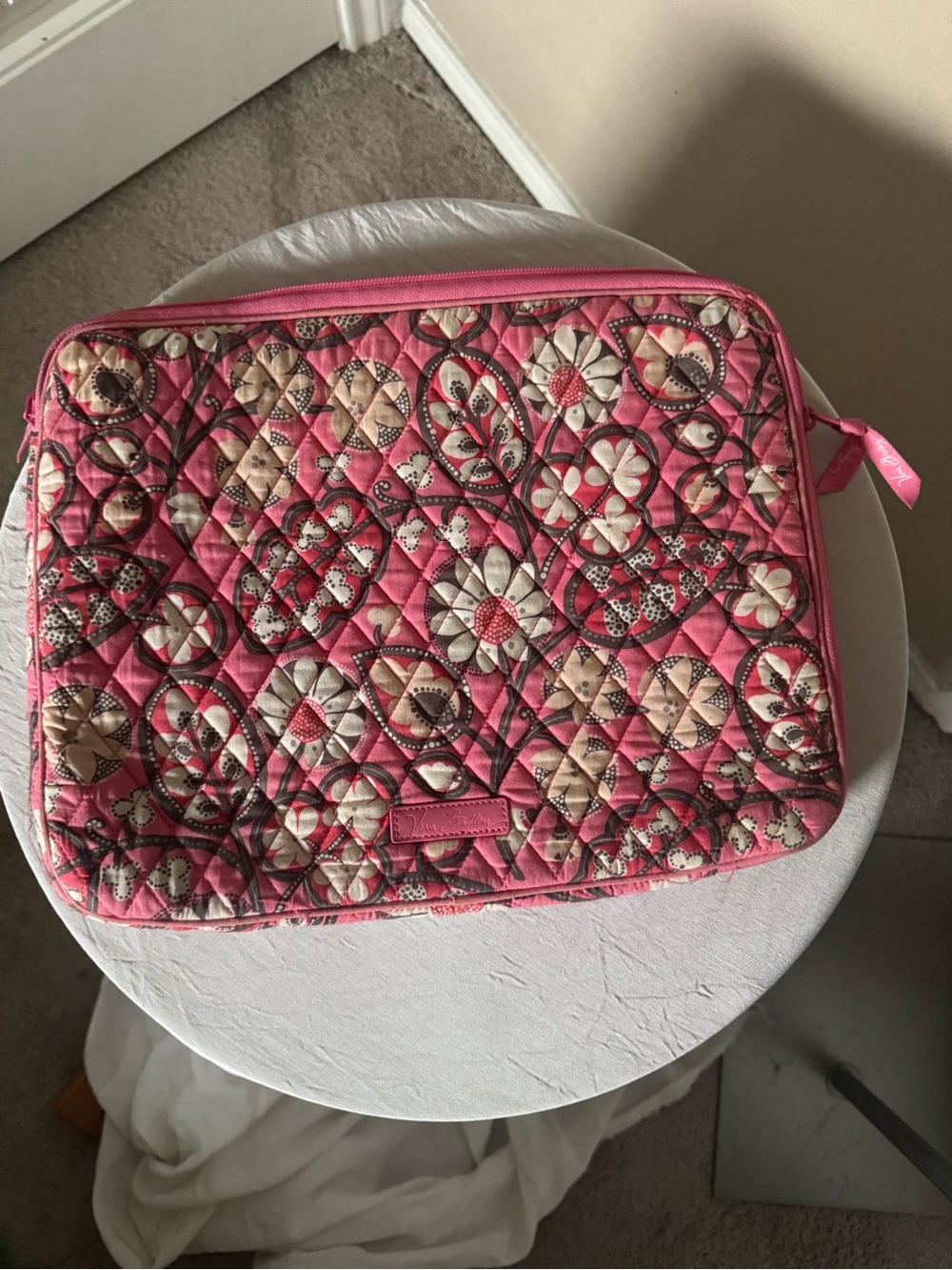Vera Bradley Quilted Floral Laptop Sleeve - Pink